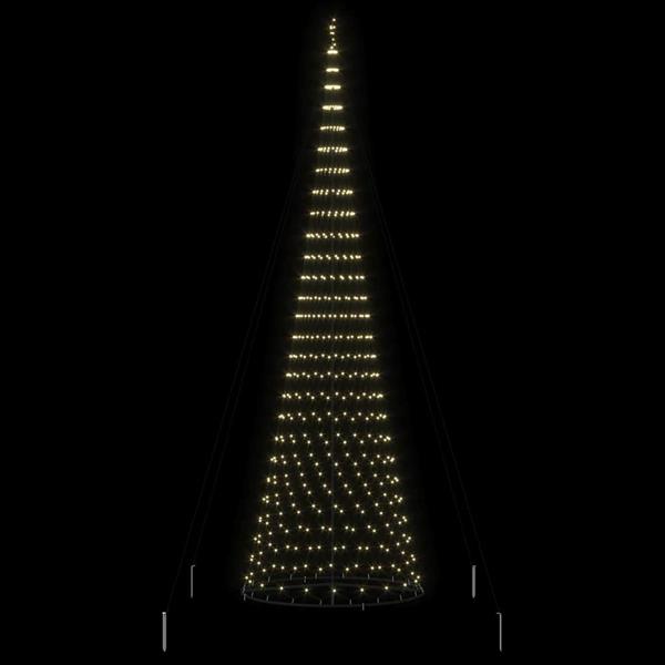 Grote foto vidaxl led kerstboom met 550 led warmwit 160 x 160 x 500 cm metaal diversen overige diversen
