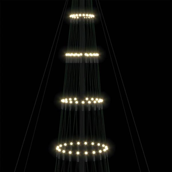 Grote foto vidaxl led kerstboom met 550 led warmwit 160 x 160 x 500 cm metaal diversen overige diversen
