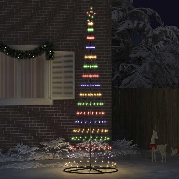 Grote foto vidaxl led kerstboom multikleur 100.5 x 100.5 x 302.5 cm metaal diversen overige diversen