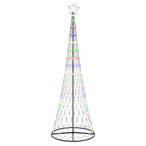 Grote foto vidaxl led kerstboom multikleur 100.5 x 100.5 x 302.5 cm metaal diversen overige diversen
