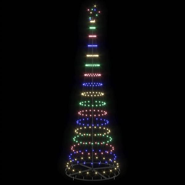 Grote foto vidaxl led kerstboom multikleur 100.5 x 100.5 x 302.5 cm metaal diversen overige diversen