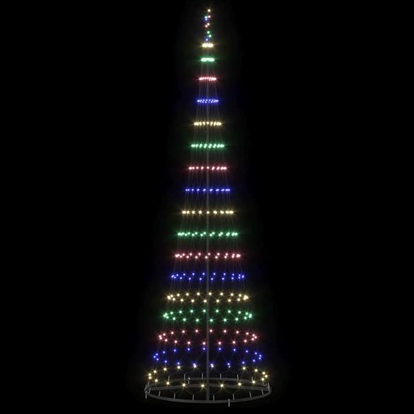 Grote foto vidaxl led kerstboom multikleur 100.5 x 100.5 x 302.5 cm metaal diversen overige diversen