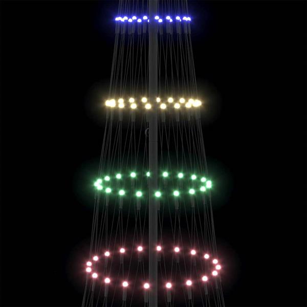 Grote foto vidaxl led kerstboom multikleur 100.5 x 100.5 x 302.5 cm metaal diversen overige diversen