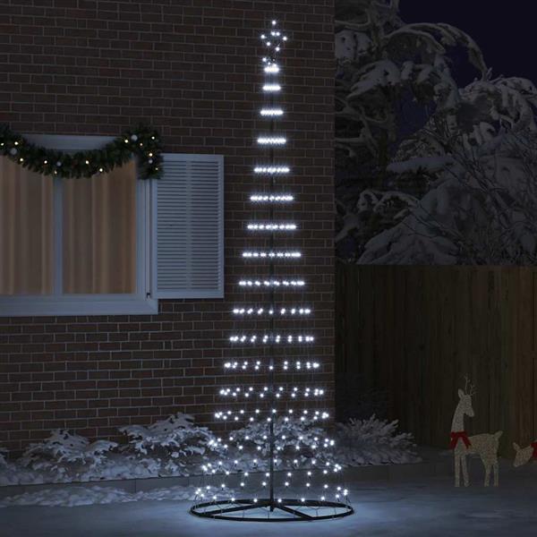 Grote foto vidaxl led kerstboom koudwit 100.5 x 100.5 x 302.5 cm metaal diversen overige diversen