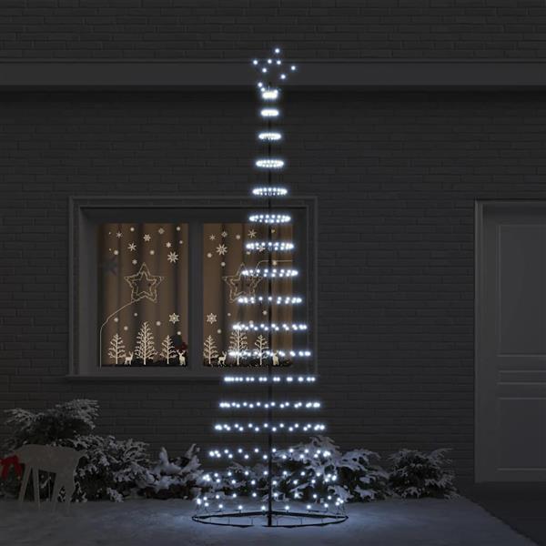 Grote foto vidaxl led kerstboom koudwit 100.5 x 100.5 x 302.5 cm metaal diversen overige diversen