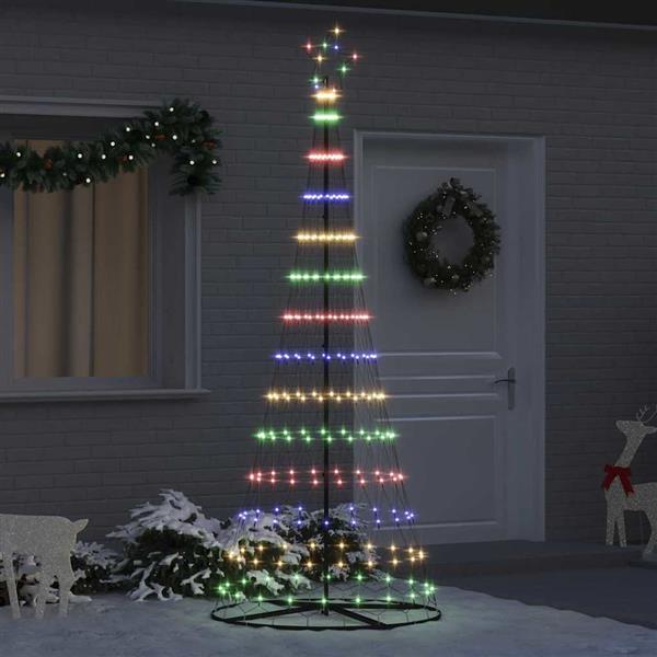 Grote foto vidaxl led kerstboom met 290 led multikleur 100 x 100 x 250 cm metaal diversen overige diversen