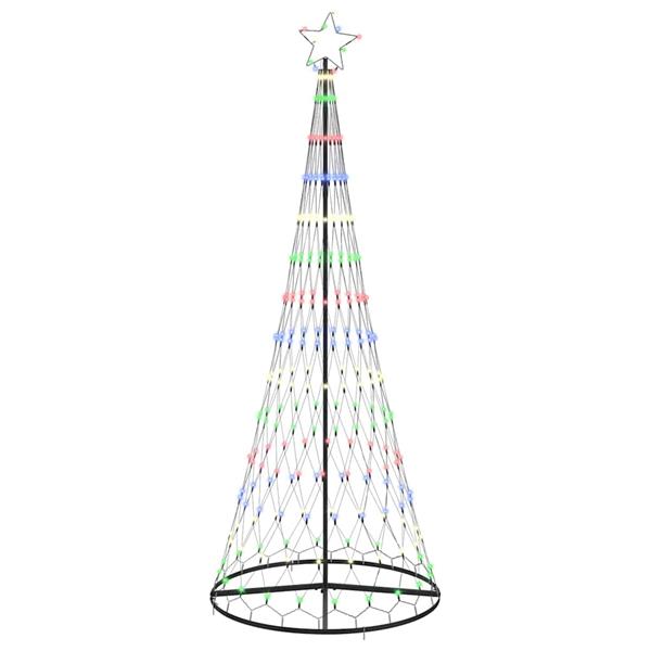 Grote foto vidaxl led kerstboom met 290 led multikleur 100 x 100 x 250 cm metaal diversen overige diversen