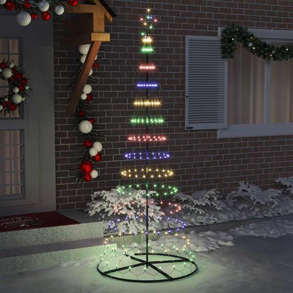 Grote foto vidaxl led kerstboom met 290 led multikleur 100 x 100 x 250 cm metaal diversen overige diversen
