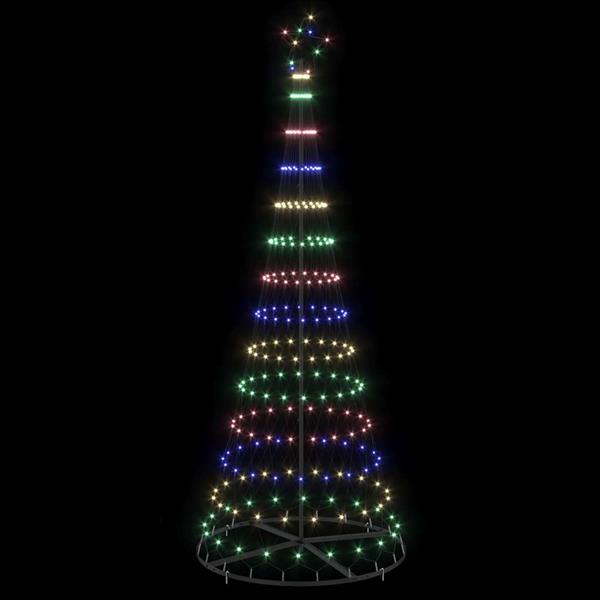 Grote foto vidaxl led kerstboom met 290 led multikleur 100 x 100 x 250 cm metaal diversen overige diversen