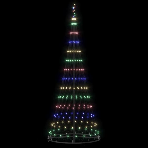 Grote foto vidaxl led kerstboom met 290 led multikleur 100 x 100 x 250 cm metaal diversen overige diversen