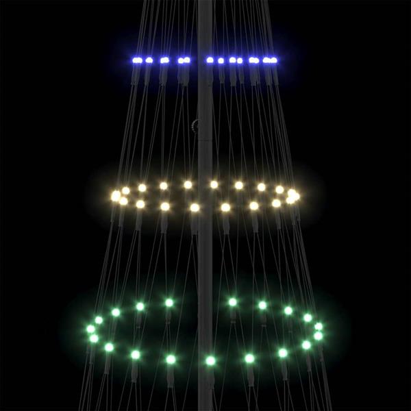 Grote foto vidaxl led kerstboom met 290 led multikleur 100 x 100 x 250 cm metaal diversen overige diversen