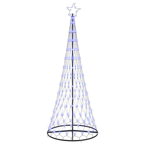 Grote foto vidaxl led kerstboom met 290 led blauw 100 x 100 x 250 cm metaal diversen overige diversen