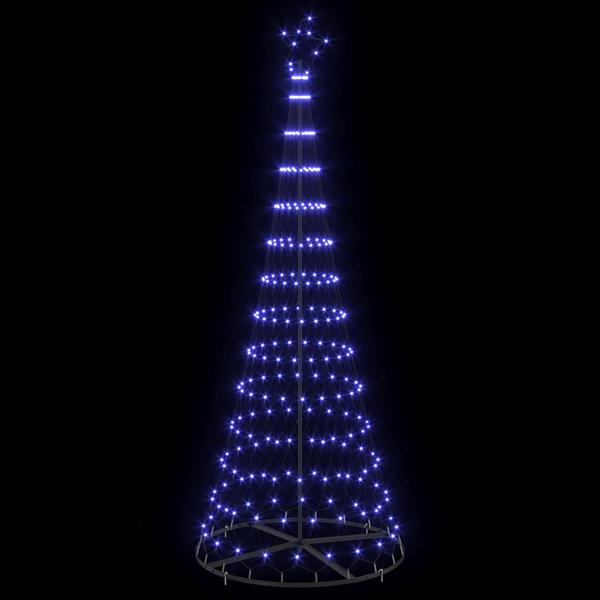 Grote foto vidaxl led kerstboom met 290 led blauw 100 x 100 x 250 cm metaal diversen overige diversen