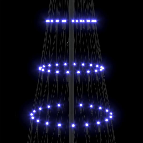 Grote foto vidaxl led kerstboom met 290 led blauw 100 x 100 x 250 cm metaal diversen overige diversen