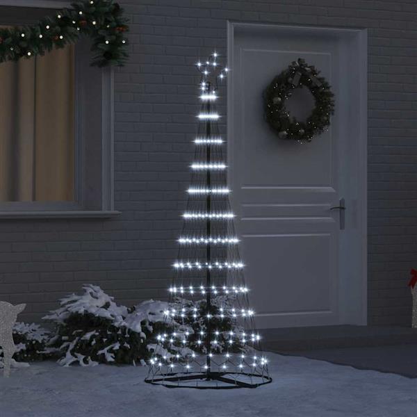 Grote foto vidaxl led kerstboom met 230 led koudwit 71 x 71 x 184.5 cm metaal diversen overige diversen