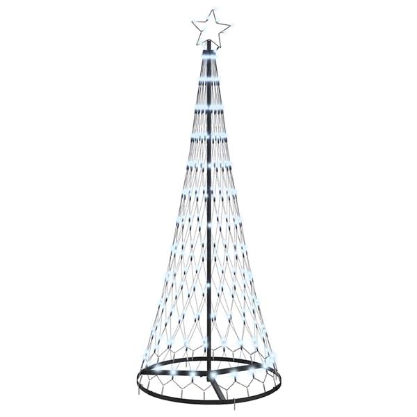 Grote foto vidaxl led kerstboom met 230 led koudwit 71 x 71 x 184.5 cm metaal diversen overige diversen