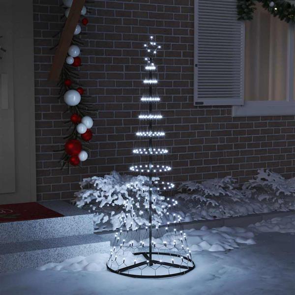 Grote foto vidaxl led kerstboom met 230 led koudwit 71 x 71 x 184.5 cm metaal diversen overige diversen
