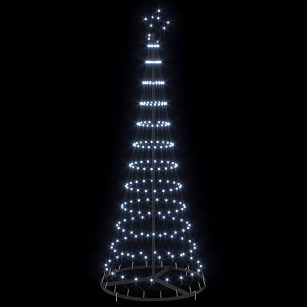 Grote foto vidaxl led kerstboom met 230 led koudwit 71 x 71 x 184.5 cm metaal diversen overige diversen