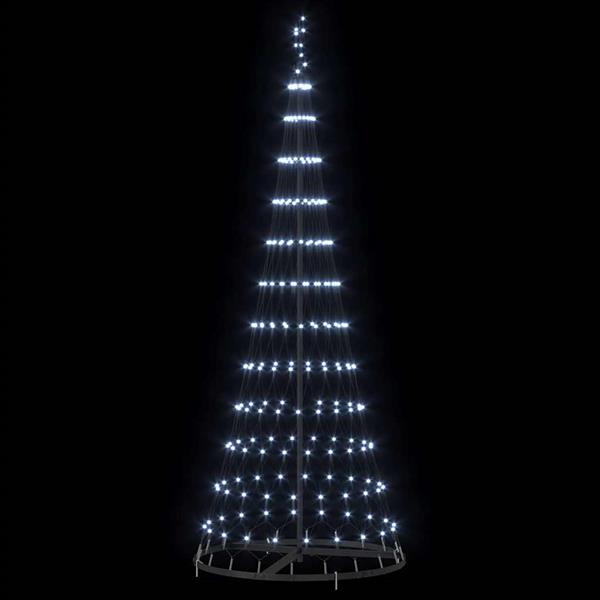 Grote foto vidaxl led kerstboom met 230 led koudwit 71 x 71 x 184.5 cm metaal diversen overige diversen