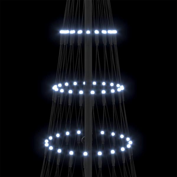 Grote foto vidaxl led kerstboom met 230 led koudwit 71 x 71 x 184.5 cm metaal diversen overige diversen