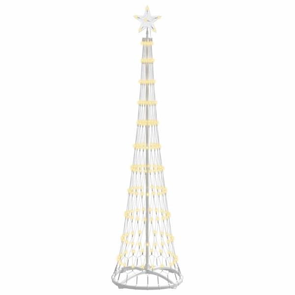 Grote foto vidaxl led kerstboom met 230 led warmwit 51 x 51 x 190 cm metaal diversen overige diversen