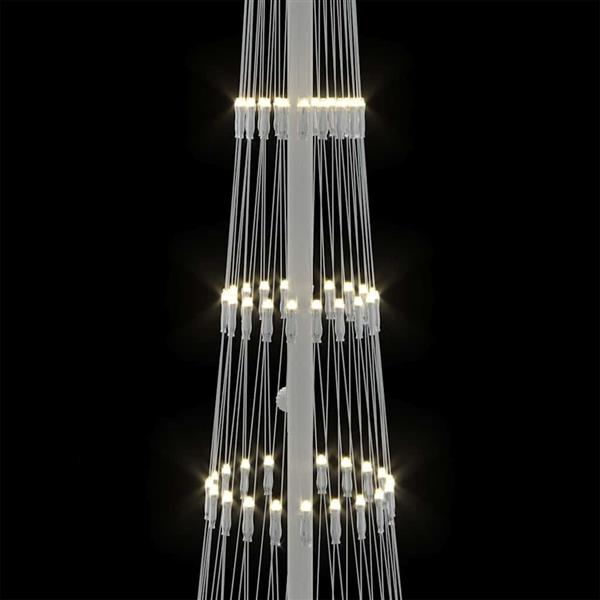 Grote foto vidaxl led kerstboom met 230 led warmwit 51 x 51 x 190 cm metaal diversen overige diversen
