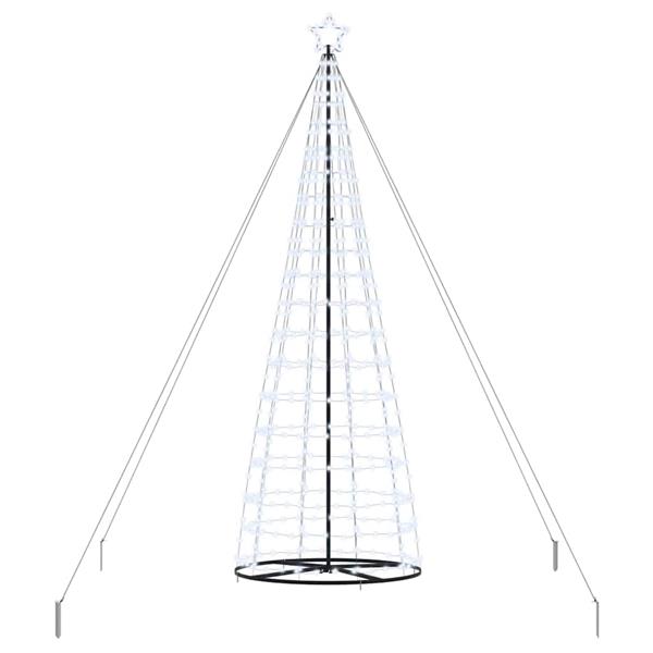 Grote foto vidaxl led kerstboom met 800 led met grondpennen koudwit 400 cm ijzer diversen overige diversen