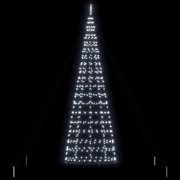 Grote foto vidaxl led kerstboom met 800 led met grondpennen koudwit 400 cm ijzer diversen overige diversen