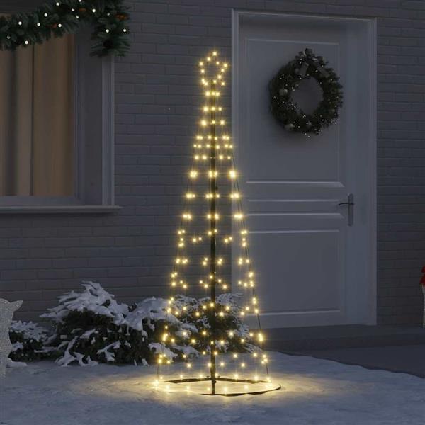 Grote foto vidaxl led kerstboom met 390 led met grondpennen warmwit 250 cm ijzer diversen overige diversen