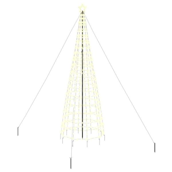 Grote foto vidaxl led kerstboom met grondspiesjes warmwit 400 cm ijzer diversen overige diversen