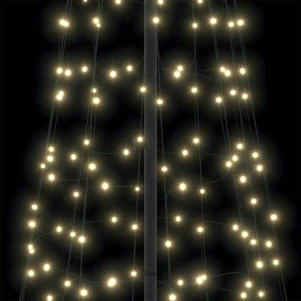 Grote foto vidaxl led kerstboom met grondspiesjes warmwit 400 cm ijzer diversen overige diversen