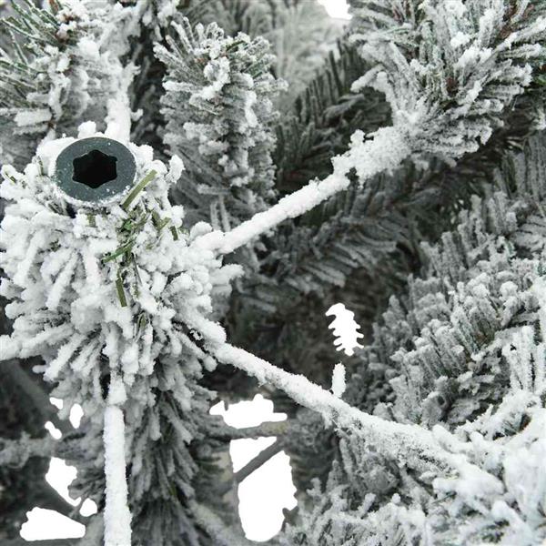 Grote foto vidaxl kunst kerstboom met geveerde takken sneeuw bedekt wit 240 cm diversen overige diversen