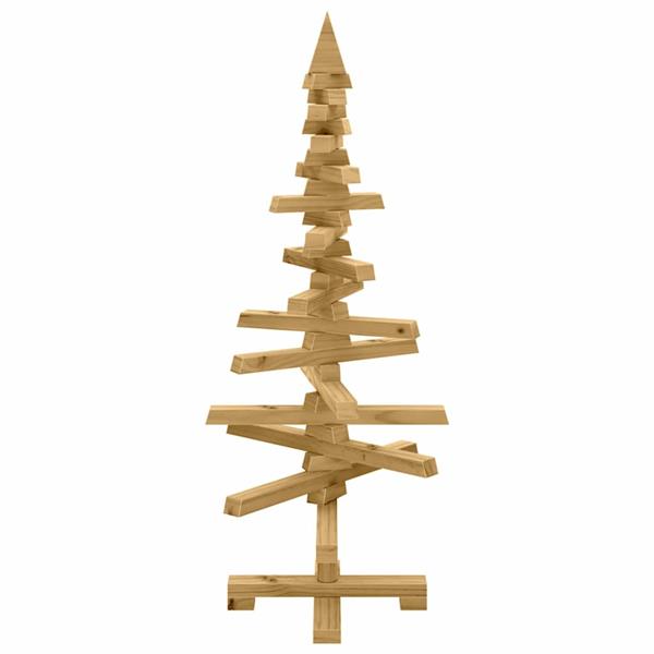 Grote foto vidaxl houten kerstboom met standaard bruin 90 cm massief grenenhout diversen overige diversen