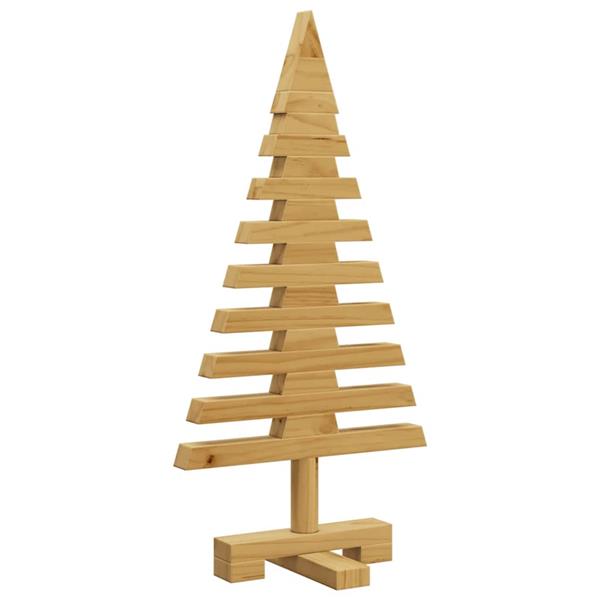 Grote foto vidaxl houten kerstboom met standaard bruin 60 cm massief grenenhout diversen overige diversen