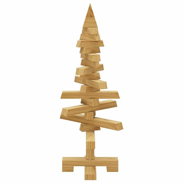 Grote foto vidaxl houten kerstboom met standaard bruin 60 cm massief grenenhout diversen overige diversen