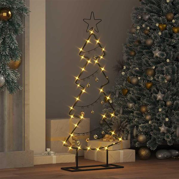 Grote foto vidaxl metalen kerstboom met standaard zwart 90 cm staal diversen overige diversen