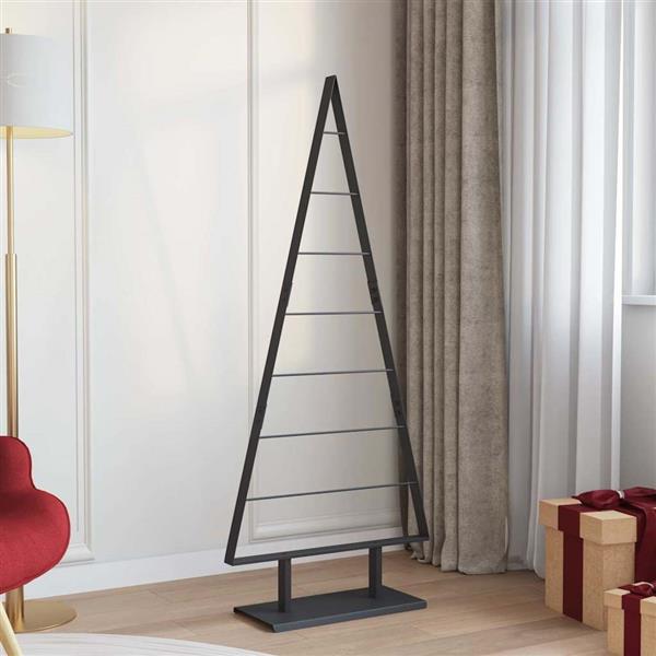 Grote foto vidaxl metalen kerstboom met standaard zwart 150 cm staal diversen overige diversen