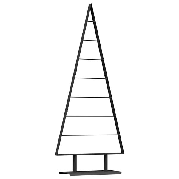 Grote foto vidaxl metalen kerstboom met standaard zwart 150 cm staal diversen overige diversen