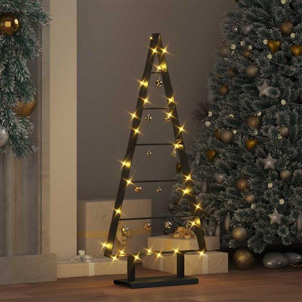 Grote foto vidaxl metalen kerstboom met standaard zwart 90 cm staal diversen overige diversen