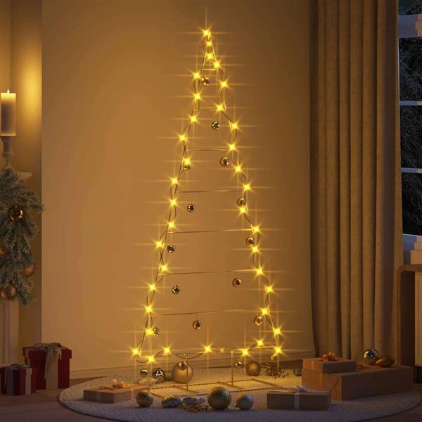 Grote foto vidaxl metalen kerstboom met standaard goud 210 cm poedergecoat staal diversen overige diversen