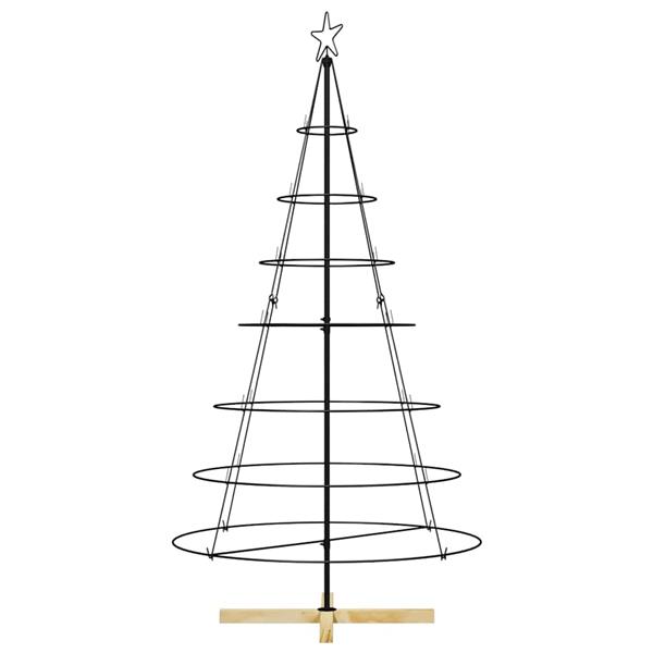 Grote foto vidaxl kerst cone boom met standaard zwart 180 cm staal diversen overige diversen