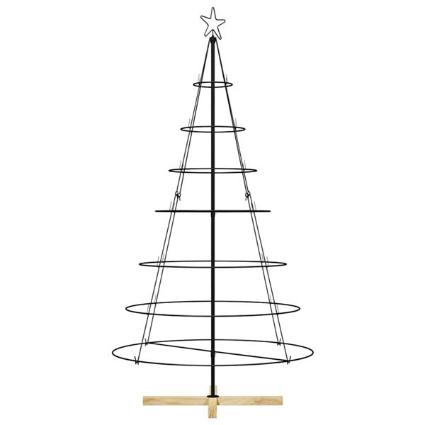 Grote foto vidaxl kerst cone boom met standaard zwart 180 cm staal diversen overige diversen