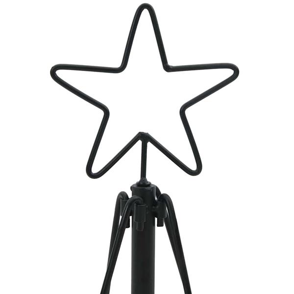 Grote foto vidaxl kerst cone boom met standaard zwart 125 cm staal diversen overige diversen