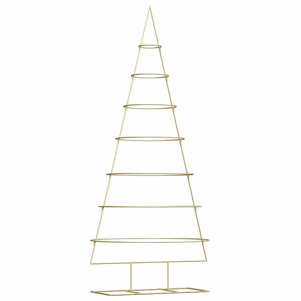 Grote foto vidaxl metalen kerstboom met standaard goud 210 cm poedergecoat staal diversen overige diversen