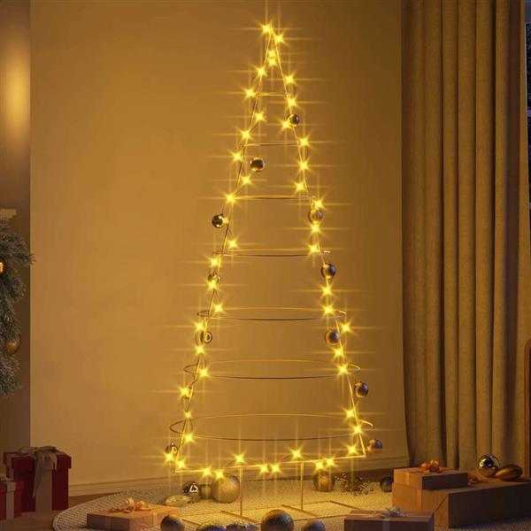Grote foto vidaxl metalen kerstboom met standaard goud 210 cm poedergecoat staal diversen overige diversen