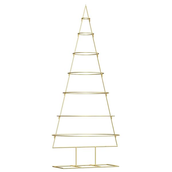 Grote foto vidaxl metalen kerstboom met standaard goud 180 cm poedergecoat staal diversen overige diversen