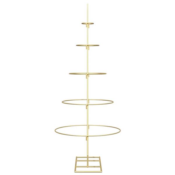 Grote foto vidaxl metalen kerstboom met standaard goud 125 cm poedergecoat staal diversen overige diversen