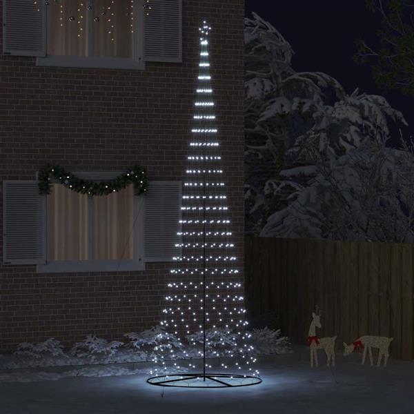 Grote foto vidaxl led kerstboom met 550 led koudwit 160 x 160 x 500 cm metaal diversen overige diversen