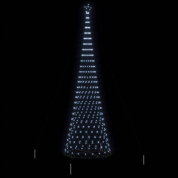 Grote foto vidaxl led kerstboom met 550 led koudwit 160 x 160 x 500 cm metaal diversen overige diversen