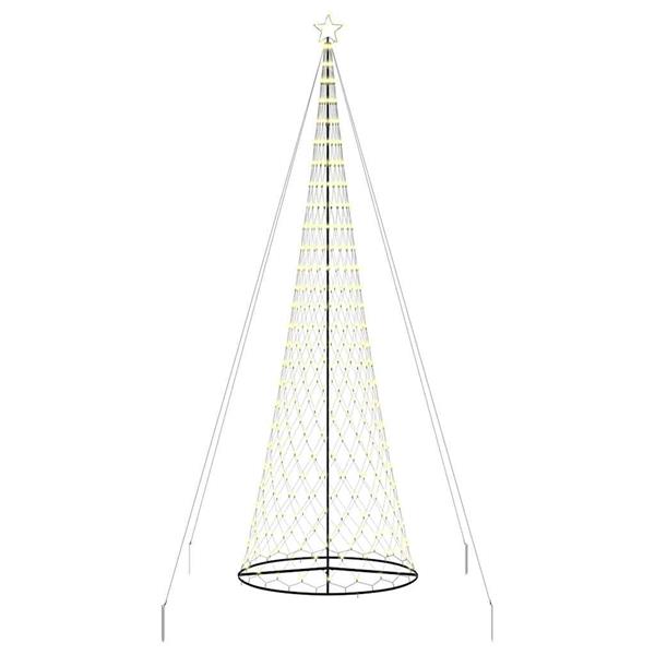 Grote foto vidaxl led kerstboom met 550 led warmwit 160 x 160 x 500 cm metaal diversen overige diversen